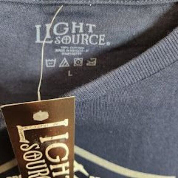 NWT Light Source Mens Long Sleeve T-Shirt Iron Crest in Navy Size large - Picture 6 of 6